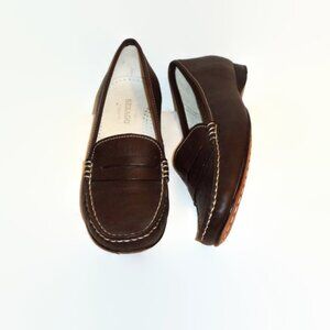 Sebago Dk. Brown Classic Leather Loafers, Sz. 5